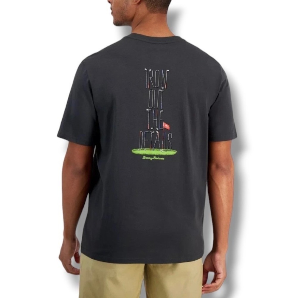 Tommy Bahama Iron Out The Details Golf Graphic Pocket Tee Shirt Medium New